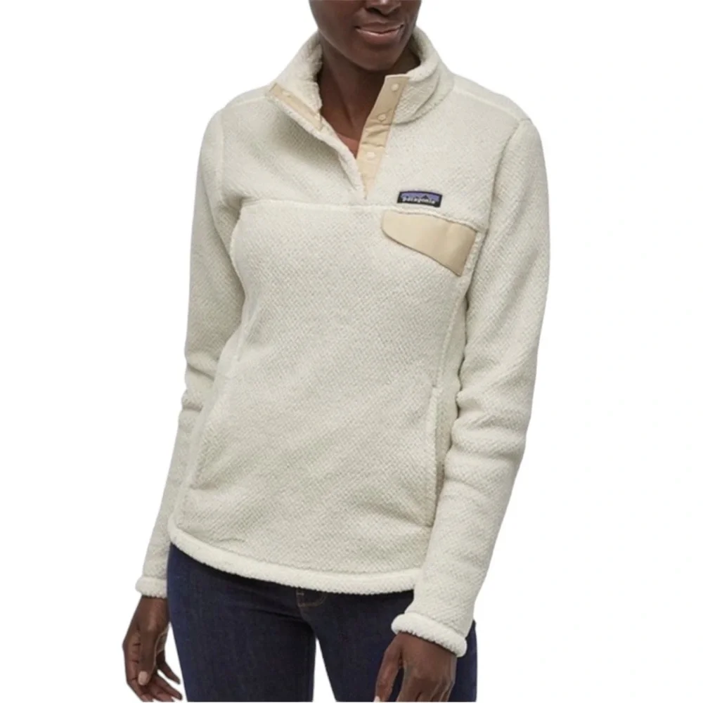 PATAGONIA Re-Tool Snap T Fleece Pullover in Raw Linen Size XS —Super Comfortable - Picture 6 of 8